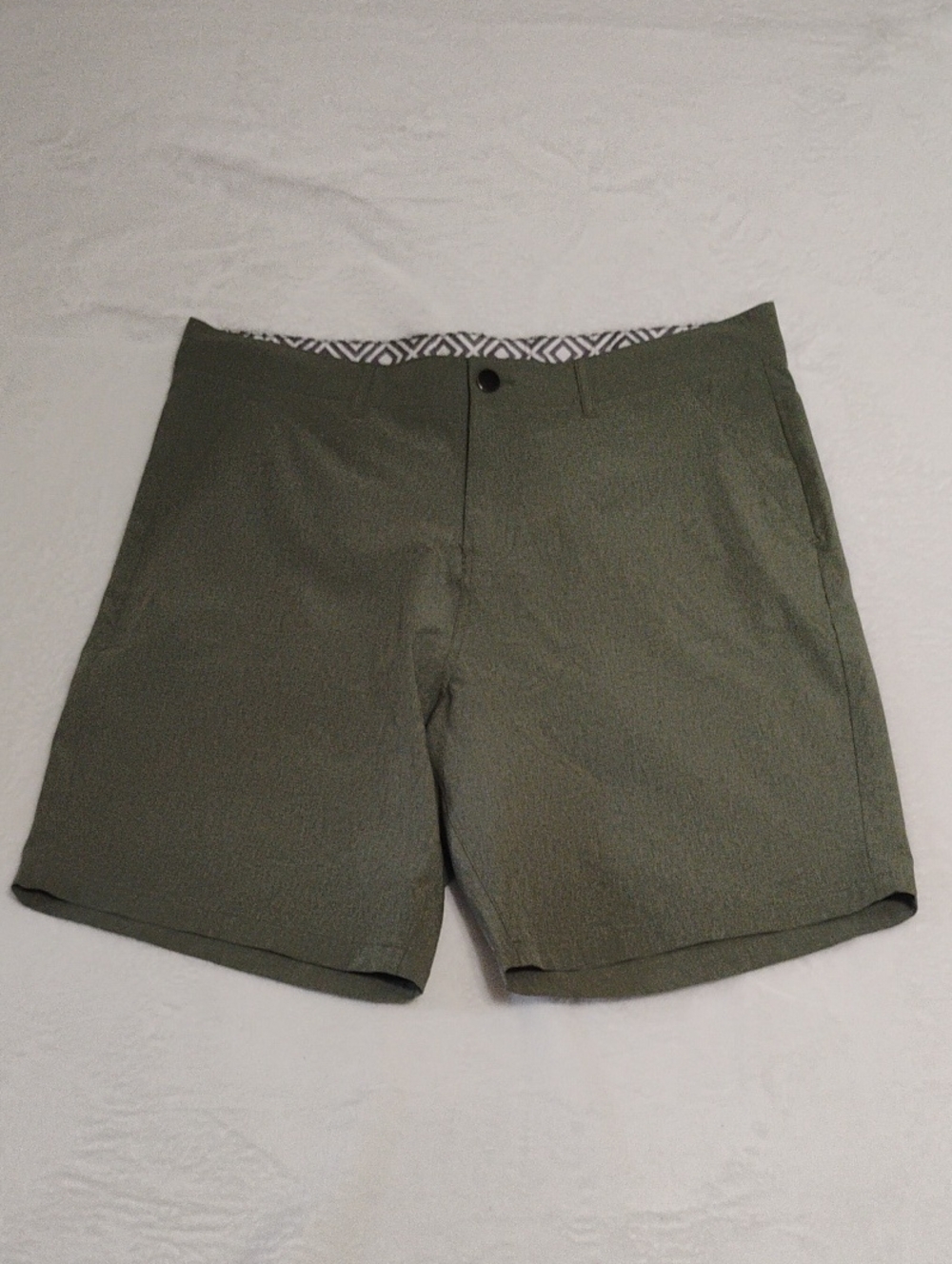 Men's Olive Green Hybrid Shorts
